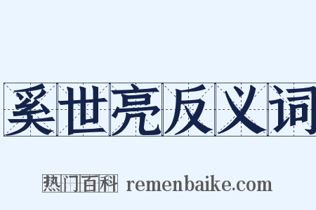 奚世亮反义词是什么意思的图片